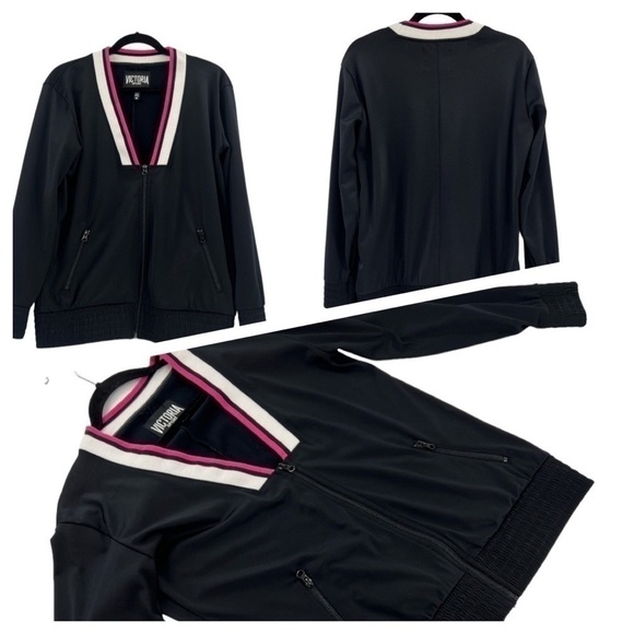 Victoria Sport Jacket | Color: Black/Pink/White size XS - Picture 1 of 12